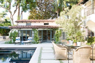  Mediterranean Coastal Family Home Exterior. Beverly Hills Spanish by Jennifer Miller Studio.