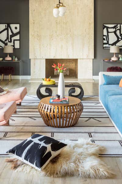  Mid-Century Modern Family Home Living Room. mid-century meets regency by Black Lacquer Design.