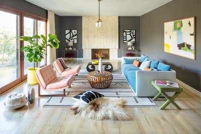  Mid-Century Modern Family Home Living Room. mid-century meets regency by Black Lacquer Design.