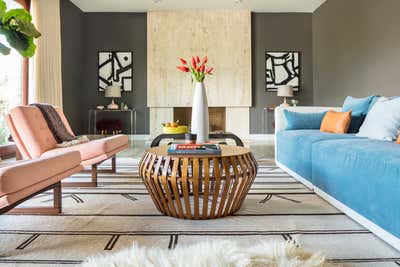  Hollywood Regency Family Home Living Room. mid-century meets regency by Black Lacquer Design.