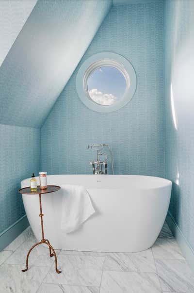  Beach Style Modern Vacation Home Bathroom. Cape Cod Boathouse by Jennifer Miller Studio.