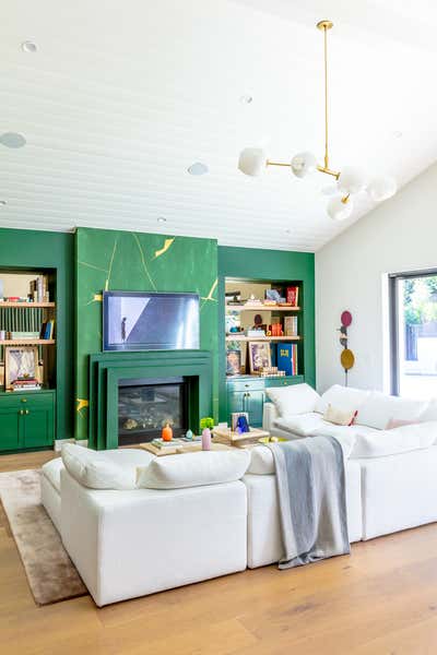  Eclectic Vacation Home Living Room. laurel canyon luxe by Black Lacquer Design.