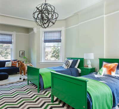 Contemporary Transitional Family Home Children's Room. City Transitional by Jennifer Miller Studio.