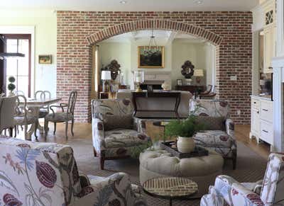  English Country Living Room. Richmond, VA | Meadows by Bridget Beari Designs.