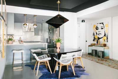  Eclectic Apartment Kitchen. cosmopolitan condo by Black Lacquer Design.