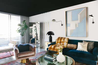  Art Deco Apartment Living Room. cosmopolitan condo by Black Lacquer Design.