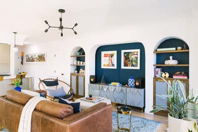  Bohemian Family Home Living Room. los feliz spanish modern by Black Lacquer Design.