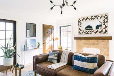  Bohemian Family Home Living Room. los feliz spanish modern by Black Lacquer Design.