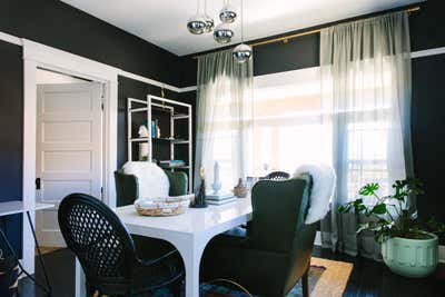  Eclectic Family Home Office and Study. colorful craftsman by Black Lacquer Design.