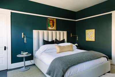  Craftsman Family Home Bedroom. colorful craftsman by Black Lacquer Design.