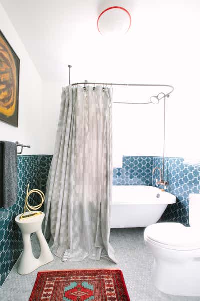 Eclectic Family Home Bathroom. arts + crafts glam by Black Lacquer Design.