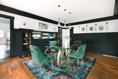  Craftsman Arts and Crafts Family Home Dining Room. arts + crafts glam by Black Lacquer Design.