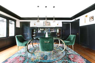  Eclectic Family Home Dining Room. arts + crafts glam by Black Lacquer Design.