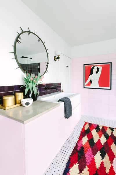  Craftsman Family Home Bathroom. arts + crafts glam by Black Lacquer Design.
