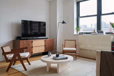 Minimalist Apartment Living Room. Cooper Sq Project by PROJECT AZ.