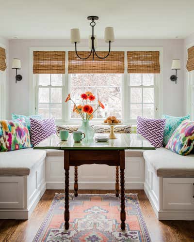  Transitional Family Home Dining Room. Bold Garrison by Robin Gannon Interiors.