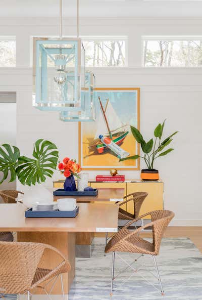  Beach Style Family Home Dining Room. Cape Cod Modern by Robin Gannon Interiors.