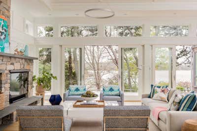  Beach Style Family Home Living Room. Cape Cod Modern by Robin Gannon Interiors.