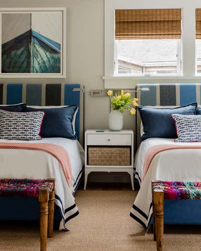  Beach Style Family Home Bedroom. Cape Cod Modern by Robin Gannon Interiors.