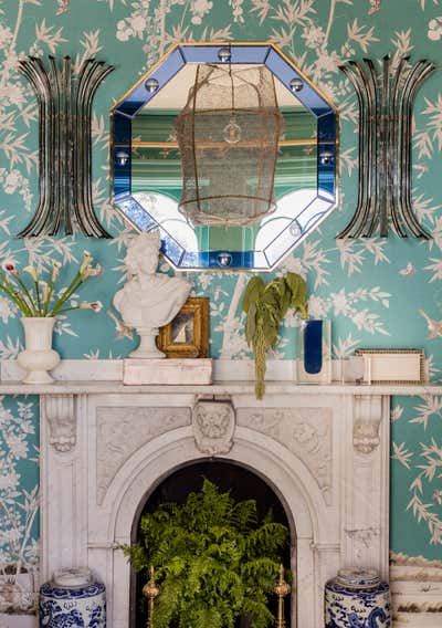  Eclectic Entertainment/Cultural Bedroom. Junior League of Boston Designer Show House by Robin Gannon Interiors.