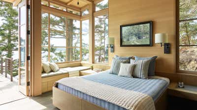 Modern Vacation Home Bedroom. Hillside Sanctuary by Hoedemaker Pfeiffer.