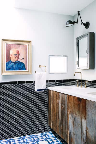  Eclectic Family Home Bathroom. Hollywood Hills Hideaway by Black Lacquer Design.