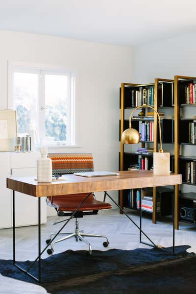  Mid-Century Modern Family Home Office and Study. Hollywood Hills Hideaway by Black Lacquer Design.