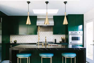  Maximalist Family Home Kitchen. Hollywood Hills Hideaway by Black Lacquer Design.