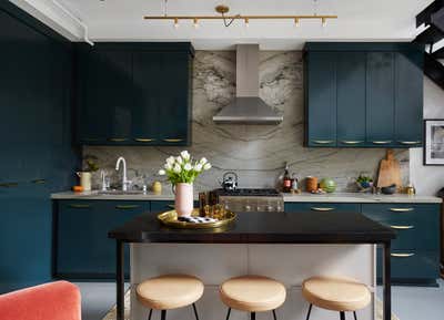  Eclectic Apartment Kitchen. silver lake loft by Black Lacquer Design.