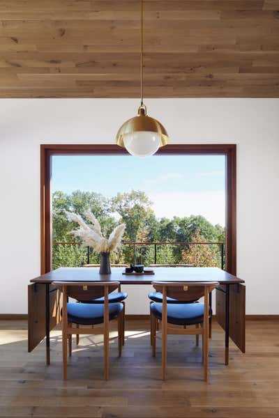 Mid-Century Modern Vacation Home Dining Room. HUDSON WOODS by Magdalena Keck Interior Design.
