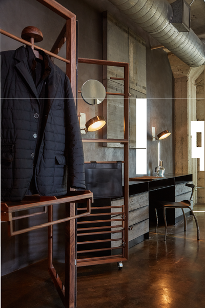  Modern Industrial Bachelor Pad Office and Study. arts district loft by Andrea Michaelson Design.