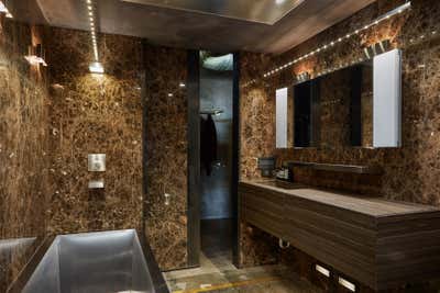 Modern Bachelor Pad Bathroom. arts district loft by Andrea Michaelson Design.
