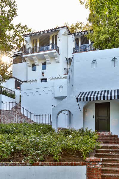  Hollywood Regency Exterior. Hollywood Remodel Project by Andrea Michaelson Design.