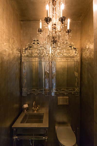  Hollywood Regency Family Home Bathroom. Hollywood Remodel Project by Andrea Michaelson Design.