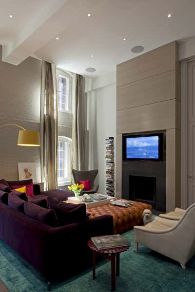 Contemporary Apartment Living Room. Tribeca Loft by DHD Architecture & Interior Design.