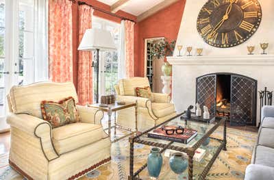  Traditional Country Family Home Living Room. Hope Ranch House by Circa Genevieve ID.