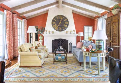  Traditional Family Home Living Room. Hope Ranch House by Circa Genevieve ID.