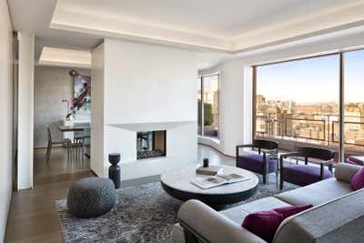 Modern Apartment Living Room. Fifth Avenue Penthouse by 1100 Architect.