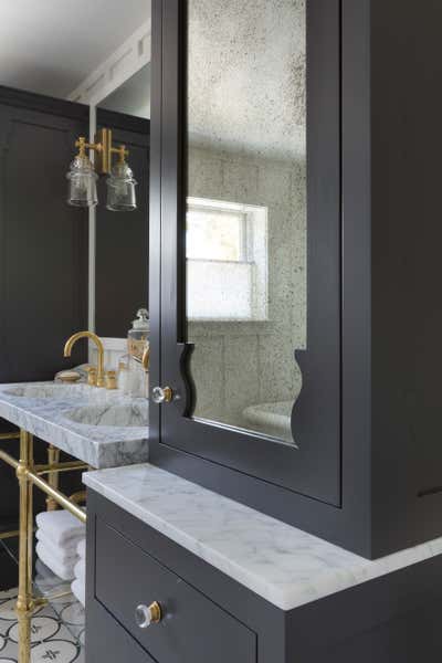 Transitional Family Home Bathroom. 1930's Church Revival by HSH Interiors.
