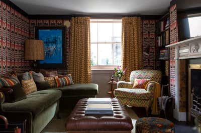  Maximalist Family Home Living Room. Wilton Place, London by Bryan O'Sullivan Studio.