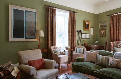 Country Traditional Hotel Living Room. Ballynahinch Castle, Ireland by Bryan O'Sullivan Studio.