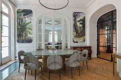  Contemporary Apartment Dining Room. Vue sur Jardin by Santillane Design.