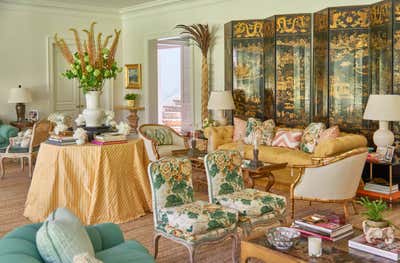 Maximalist Apartment Living Room. Locust Valley Estate by Meg Braff Designs.