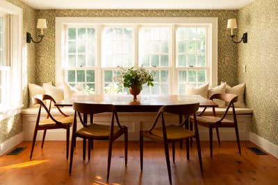 Eclectic Country House Dining Room. New Suffolk Cottage by Hadley Wiggins Inc..