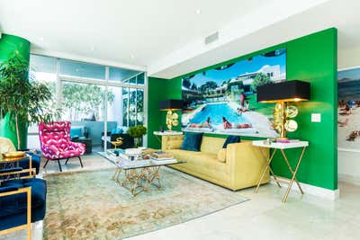  Tropical Living Room. Pairing Creativity and Inspirations with Color and Bold Patterns by Fernando Rodriguez Studio.