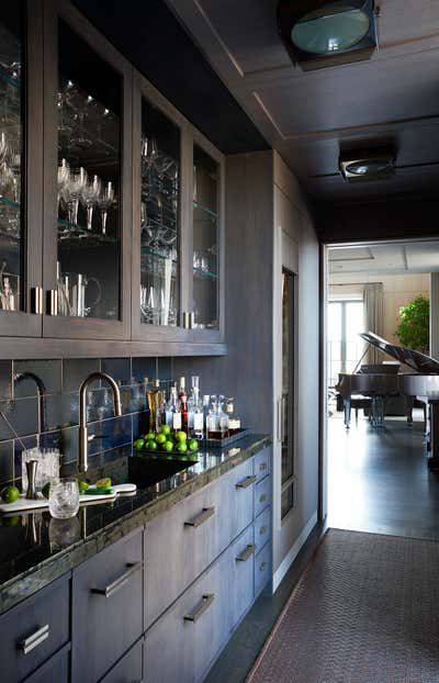  Contemporary Apartment Bar and Game Room. West Village Penthouse by Wesley Moon Inc..
