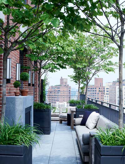 Contemporary Apartment Patio and Deck. West Village Penthouse by Wesley Moon Inc..