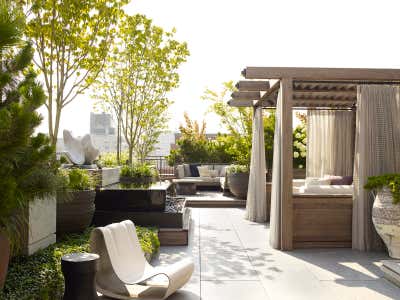 Contemporary Apartment Patio and Deck. West Village Penthouse by Wesley Moon Inc..