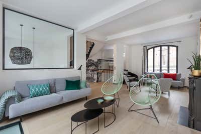 Contemporary Apartment Living Room. Maison en volume by Santillane Design.