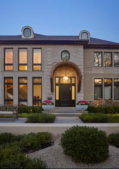  Art Deco Traditional Family Home Exterior. Chicago Residence by Joanna Frank ID, LLC.